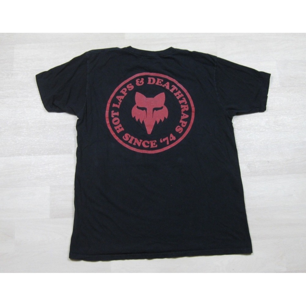 Fox Racing T-Shirt Men's (L) Motocross Biking Punk Hot Laps & Deathtraps